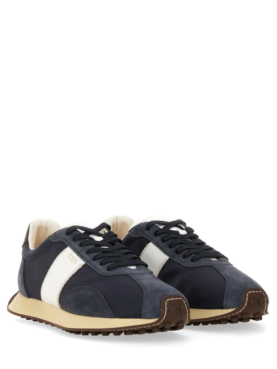 TOD'S SNEAKER T VINTAGE IN PELLE E TESSUTO TECNICO