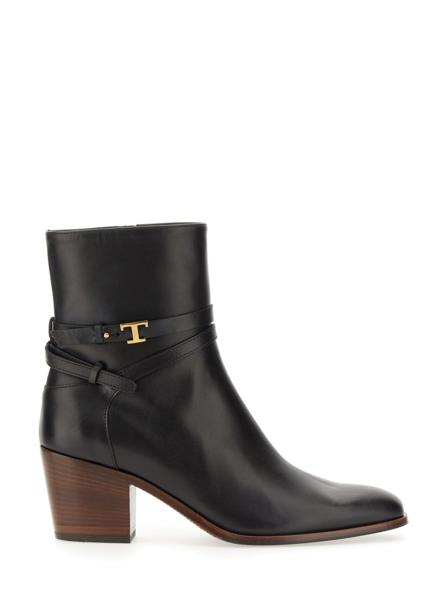 TOD'S STIVALE IN PELLE CON LOGO
