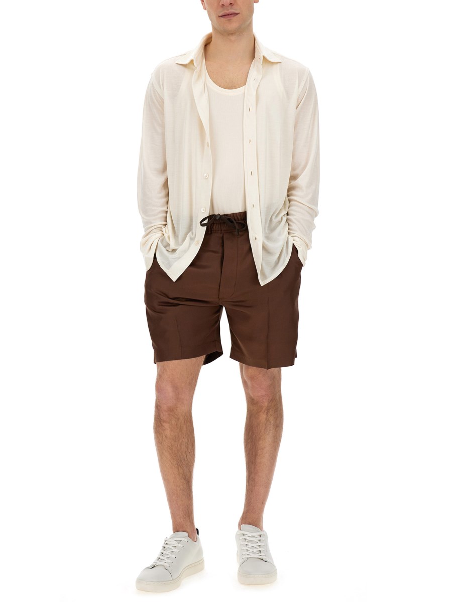 TOM FORD BERMUDA IN TWILL DI SETA