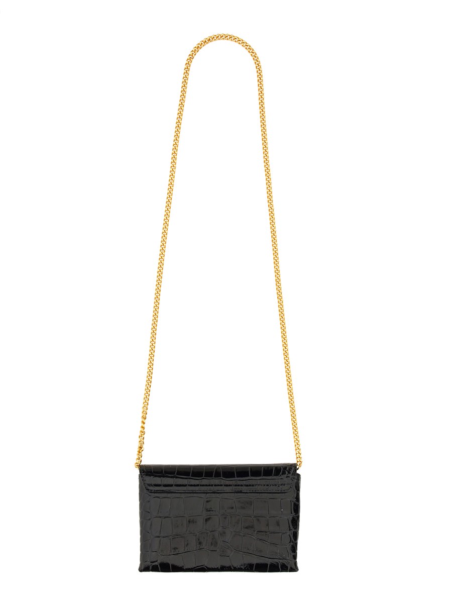 TOM FORD BORSA IN PELLE CON STAMPA COCCO E LOGO