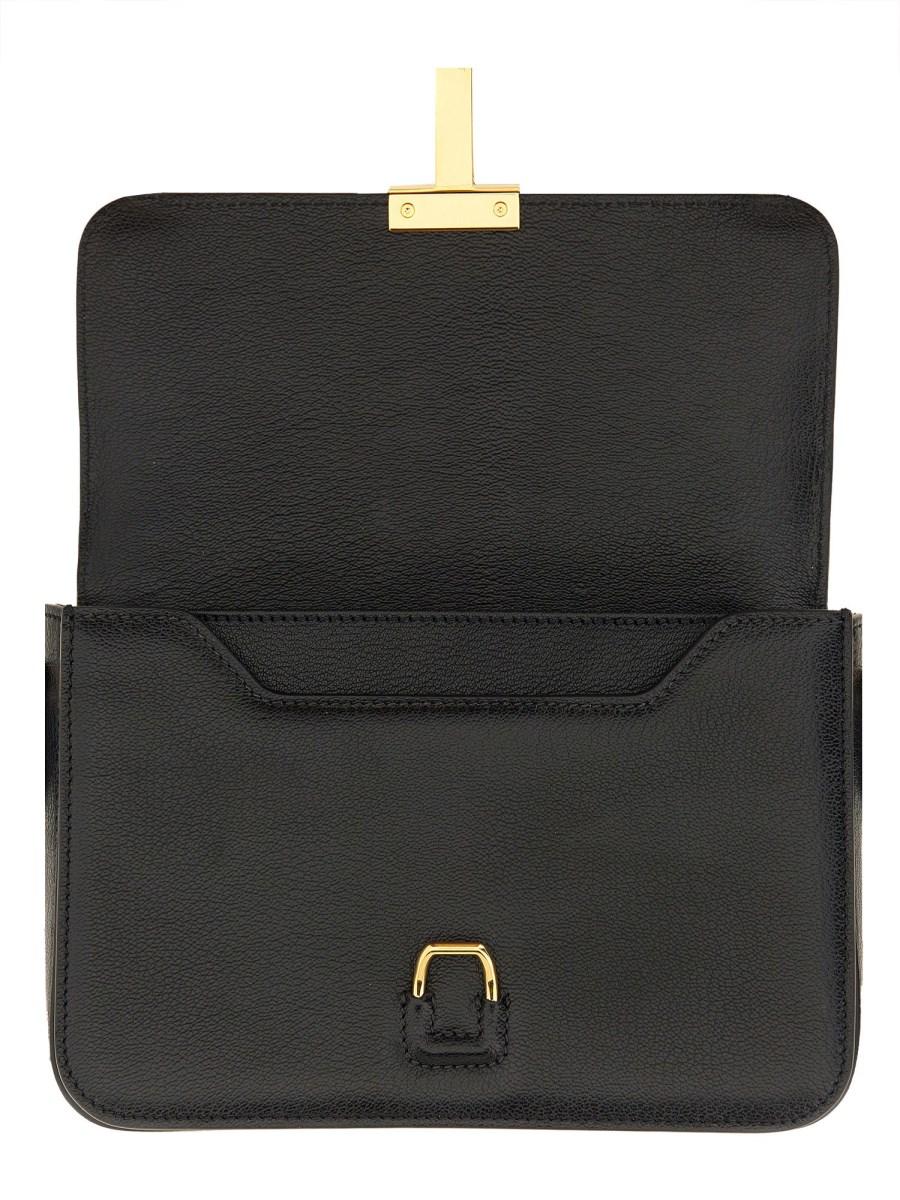 TOM FORD BORSA IN PELLE MARTELLATA CON LOGO