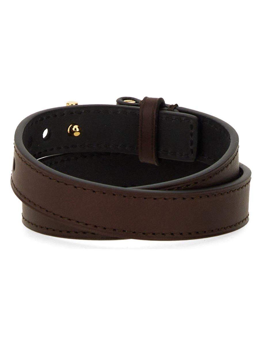 TOM FORD BRACCIALE IN PELLE CON LOGO