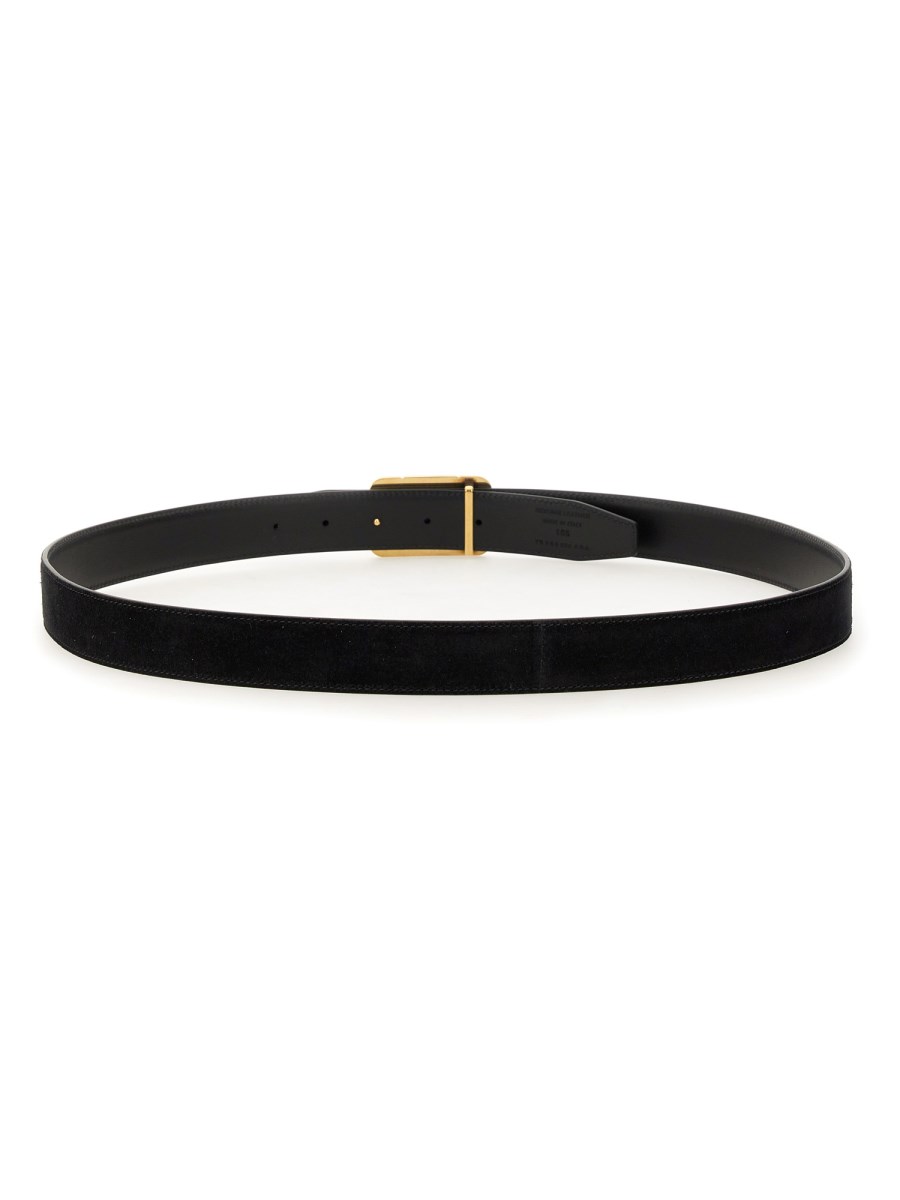 TOM FORD CINTURA IN SUEDE CON LOGO