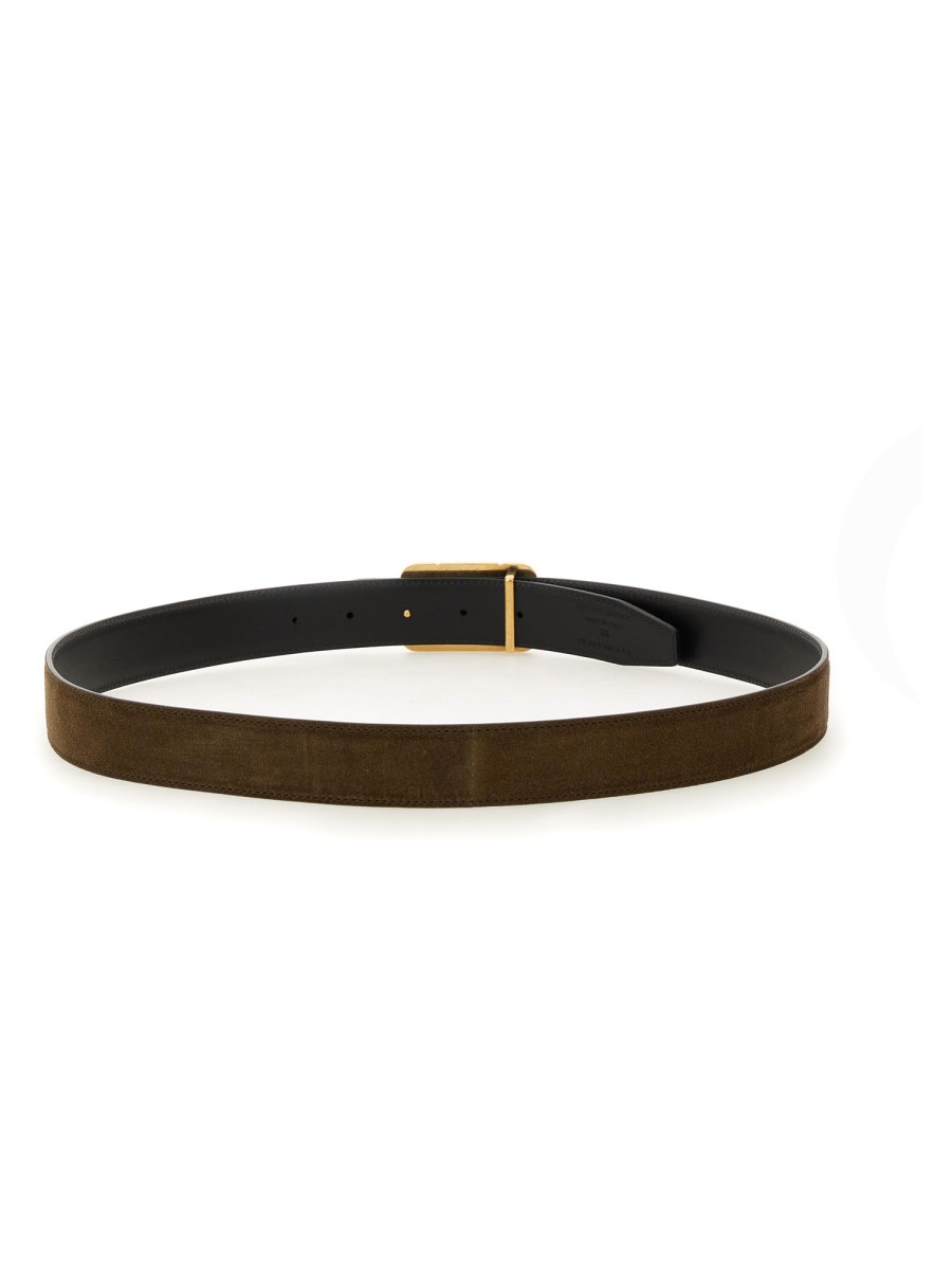 TOM FORD CINTURA IN SUEDE CON LOGO