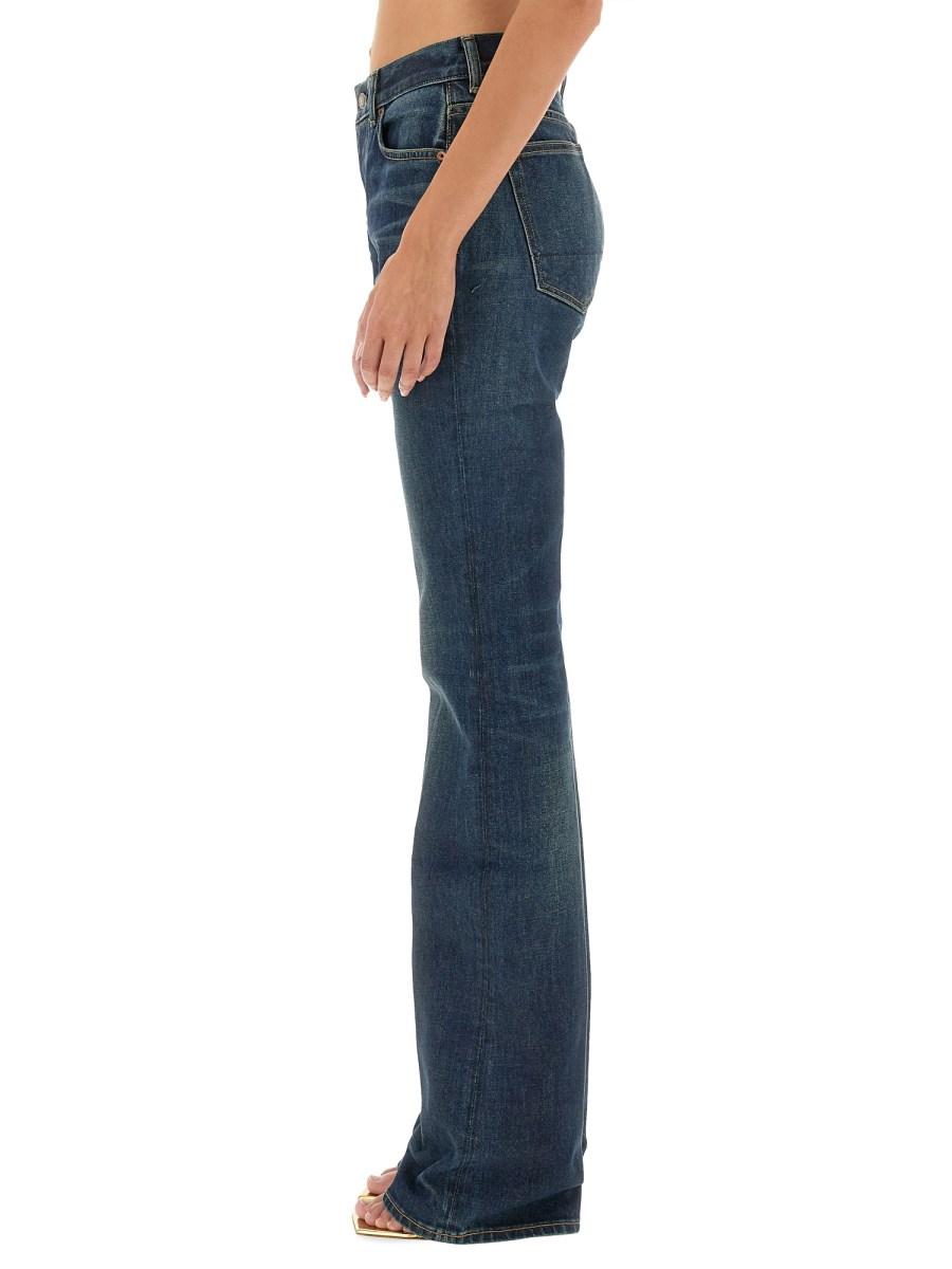 TOM FORD JEANS FALRE FIT IN DENIM DI COTONE