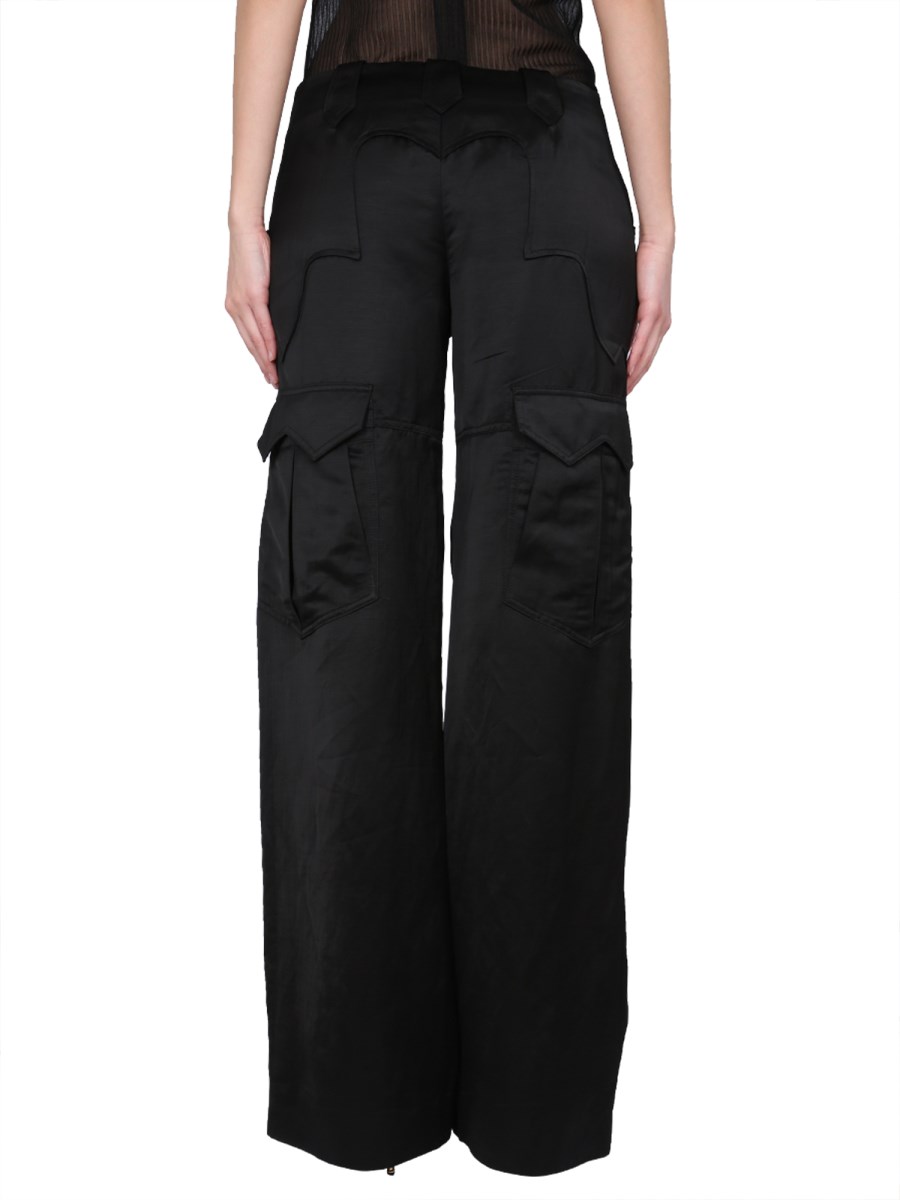 TOM FORD PANTALONE CARGO IN LINO LUSTRO