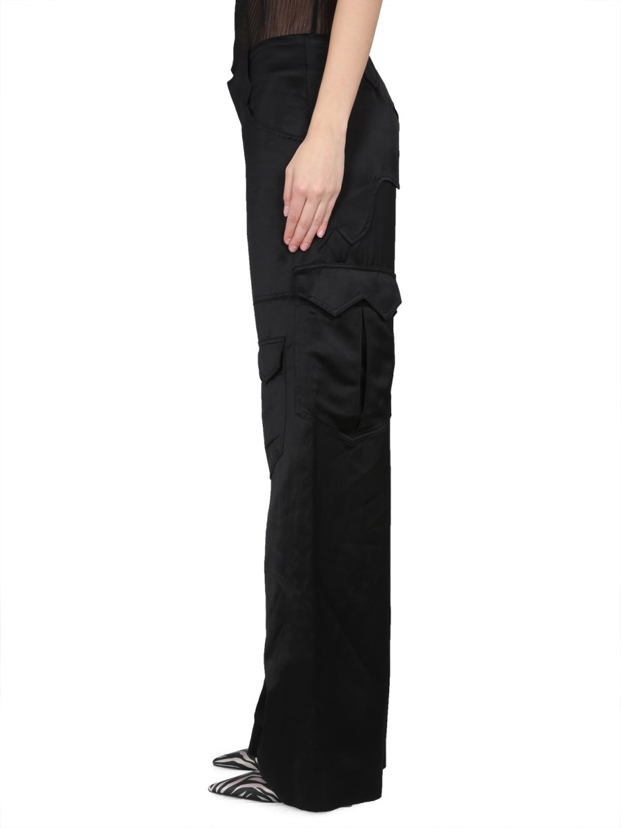 TOM FORD PANTALONE CARGO IN LINO LUSTRO