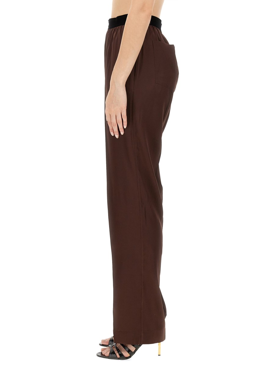 TOM FORD PANTALONE IN SATIN DI SETA
