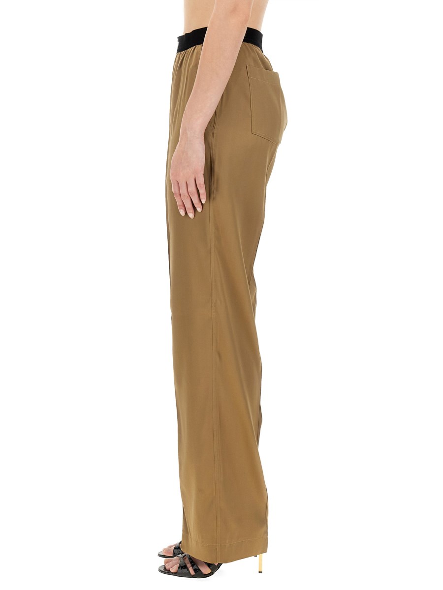 TOM FORD PANTALONE IN SATIN DI SETA