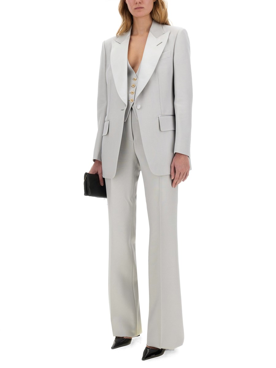 TOM FORD PANTALONE TAILORED TUXEDO WIDE LEG