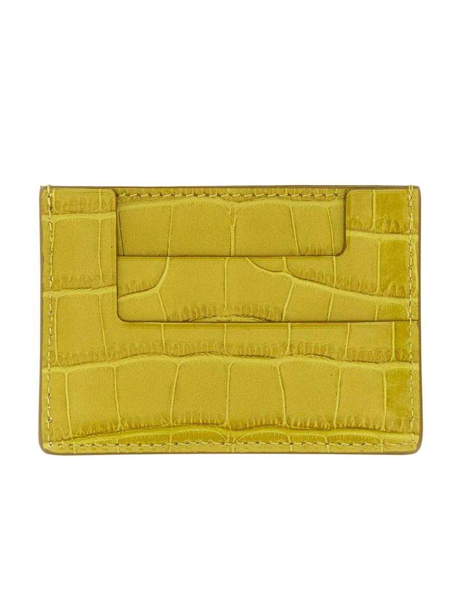 TOM FORD PORTA CARTE IN PELLE CON LOGO