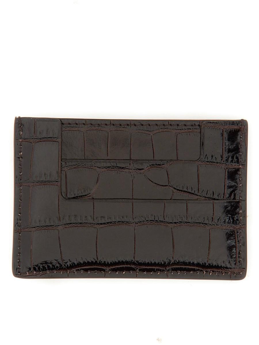 TOM FORD PORTA CARTE IN PELLE CON LOGO