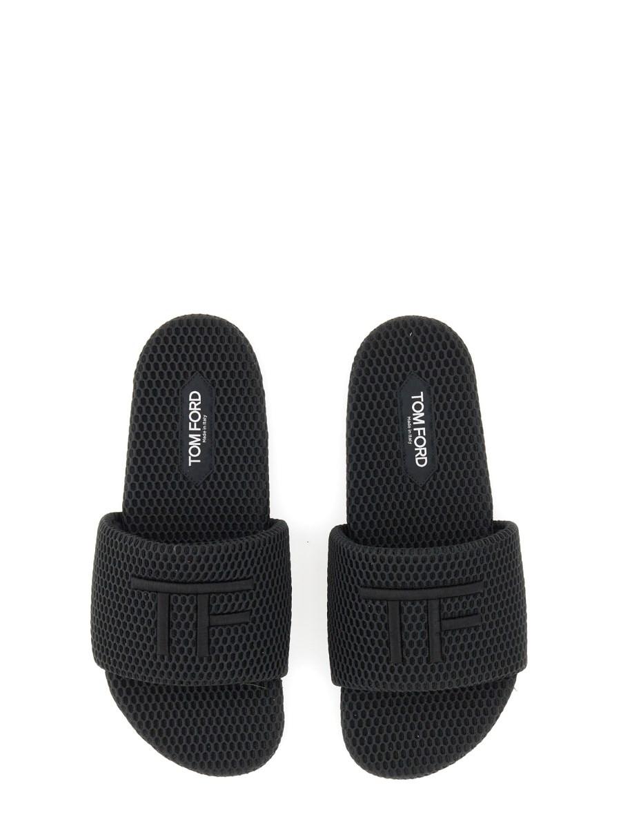 TOM FORD SANDALO IN MESH CON LOGO