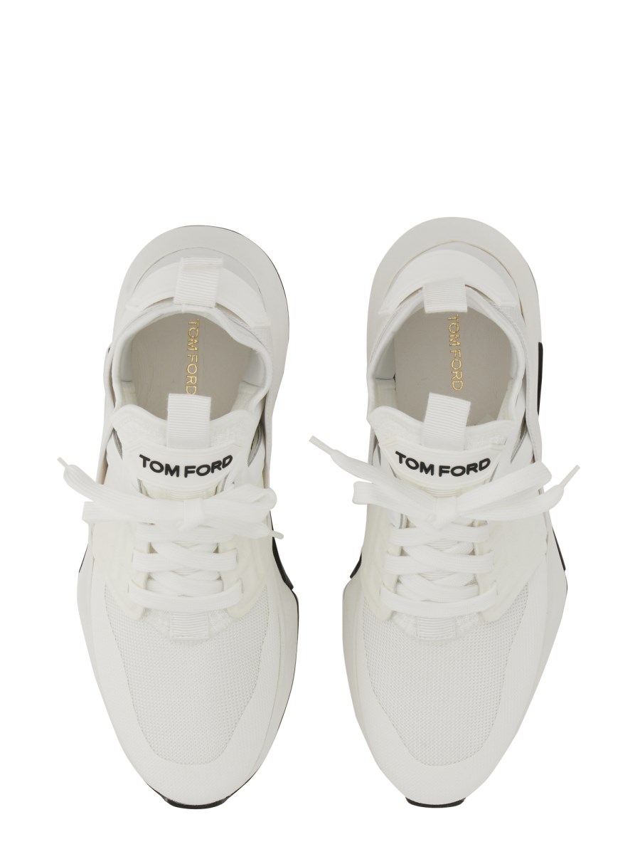 TOM FORD SNEAKER BASSA IN MESH NEOPRENE E SUEDE