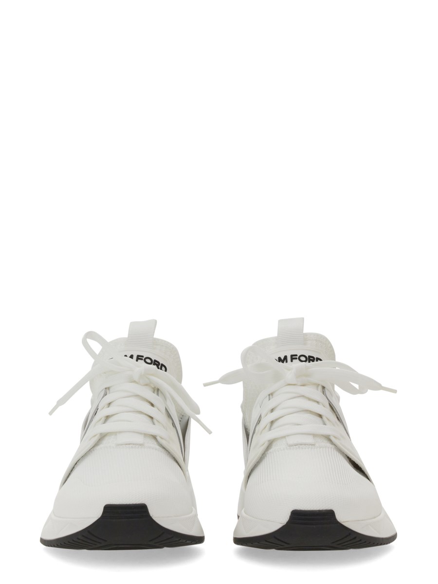 TOM FORD SNEAKER BASSA IN MESH NEOPRENE E SUEDE