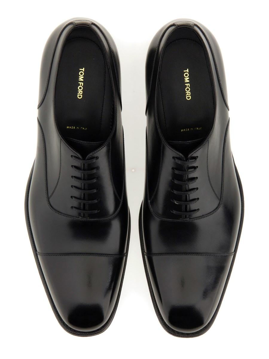 TOM FORD STRINGATA DERBY CLAYDON IN PELLE