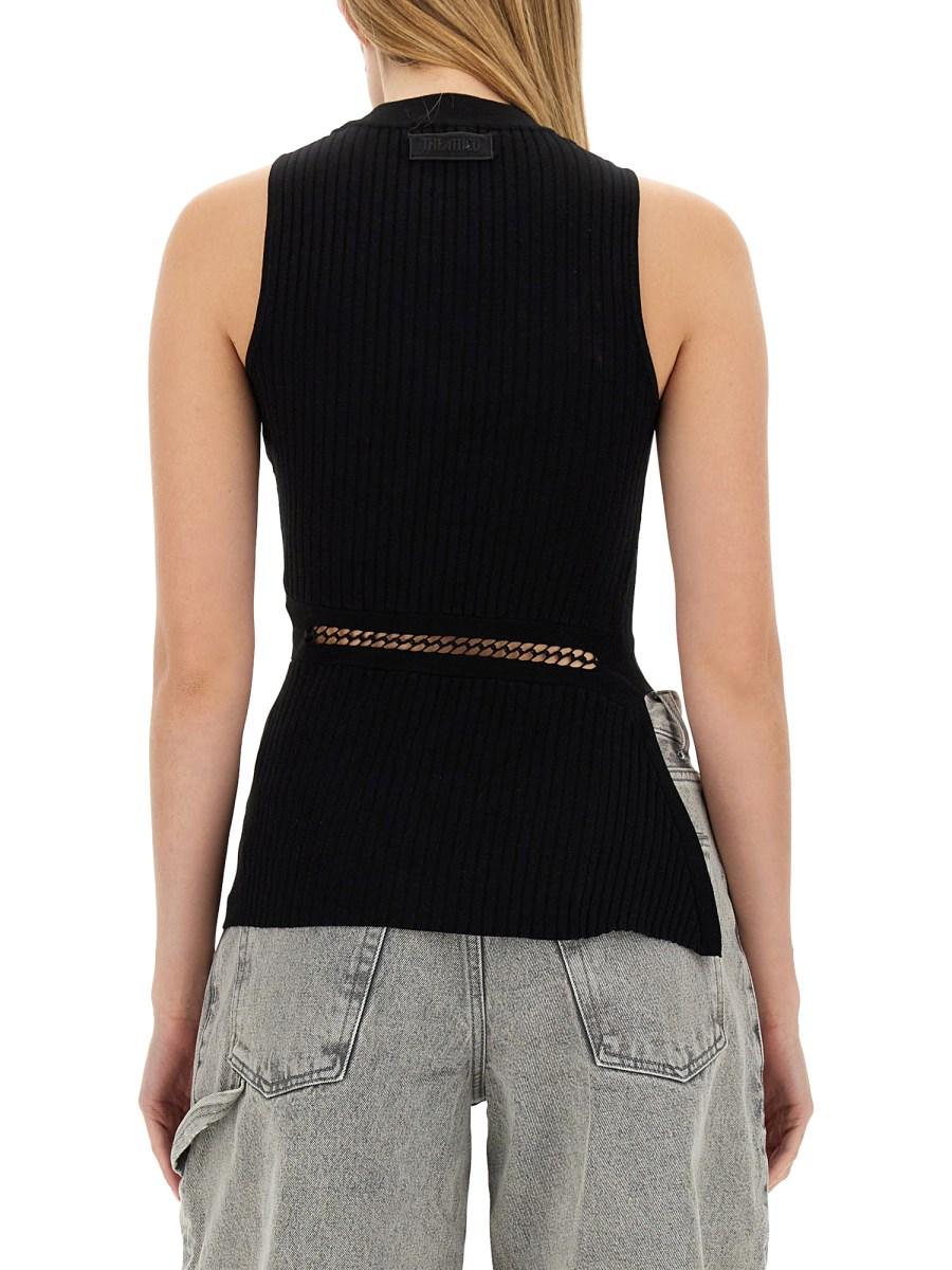 THE ATTICO TOP CON DETTAGLI CUT OUT IN MAGLIA DI VISCOSA