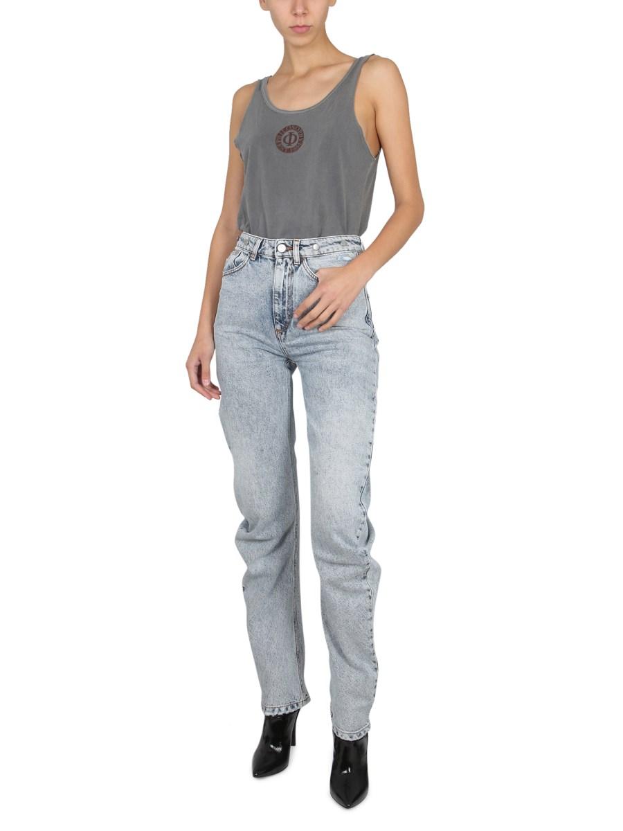 PHILOSOPHY DI LORENZO SERAFINI TOP IN COTONE CON LOGO