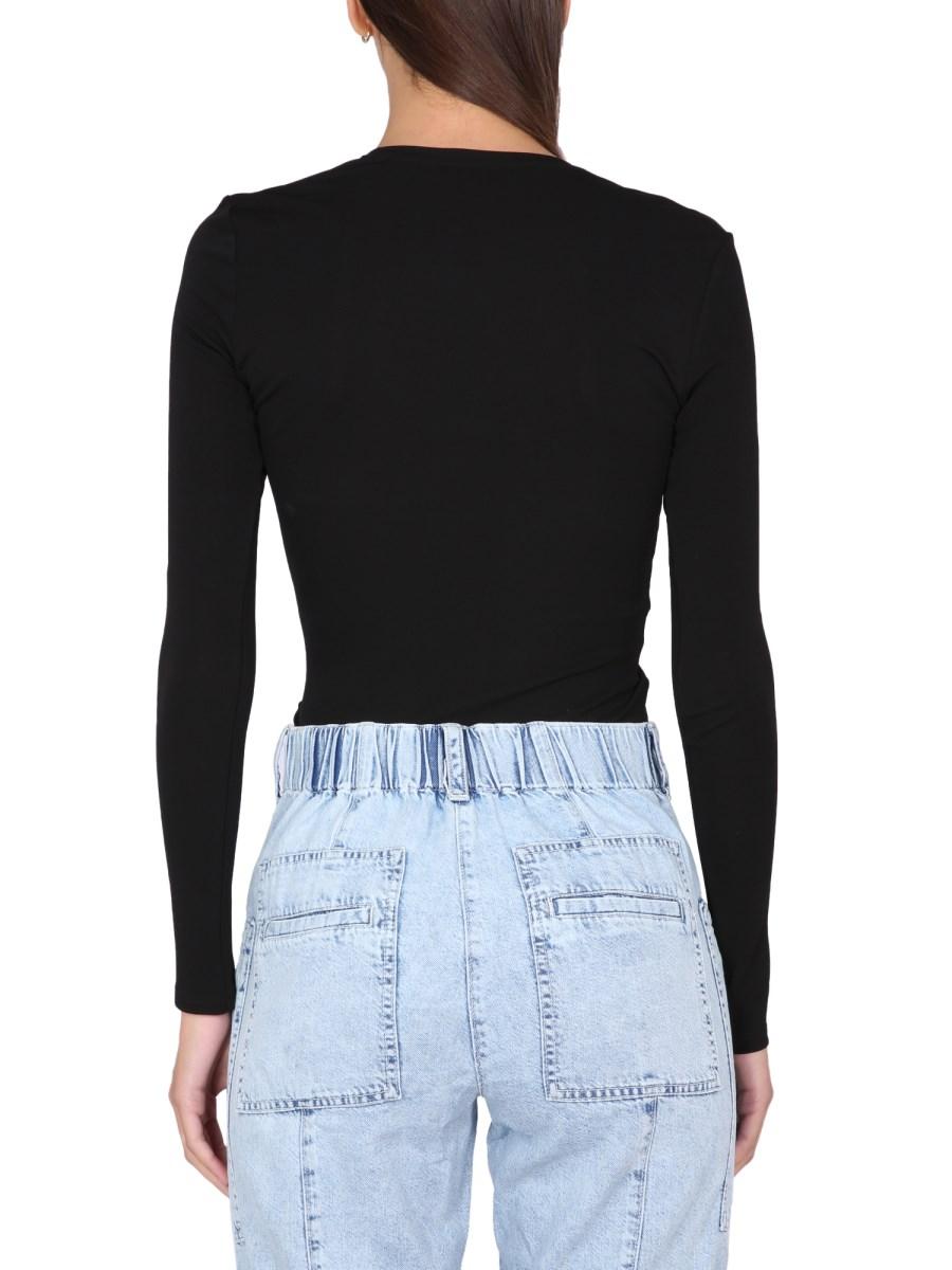 PROENZA SCHOULER WHITE LABEL TOP IN CREPE CON COULISSE