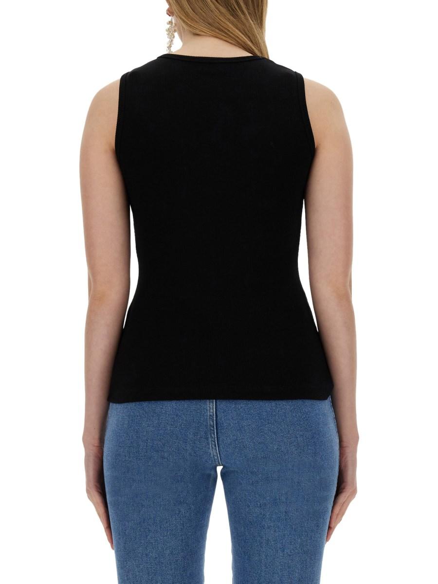 MAGDA BUTRYM TOP IN JERSEY DI COTONE CON INSERTO IN CROCHET