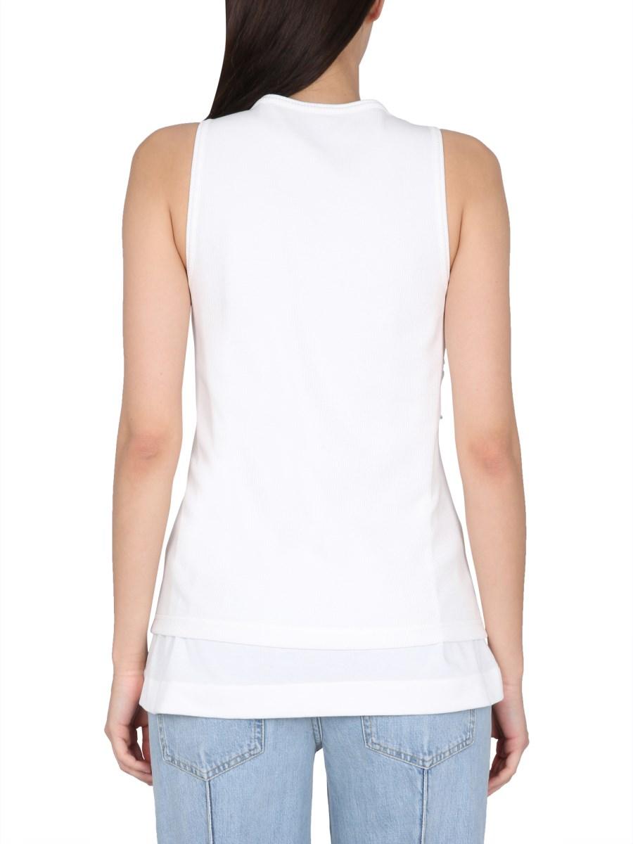 BOTTEGA VENETA TOP IN MAGLIA DI JERSEY DECORATO CON CRISTALLI