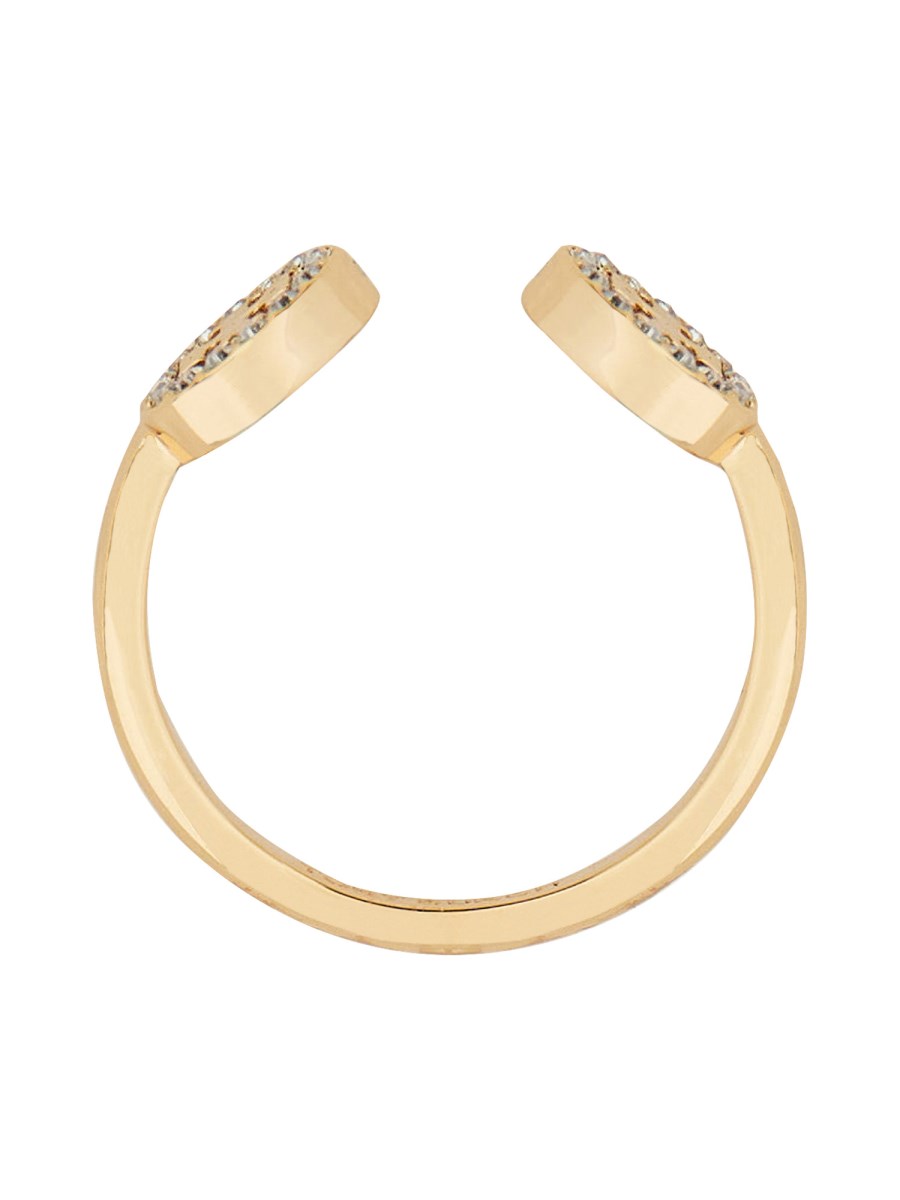 TORY BURCH ANELLO APERTO "MILLER" CON PAVÉ