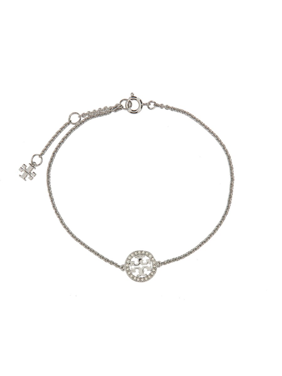 TORY BURCH BRACCIALE MILLER A CATENA CON PAVÉ
