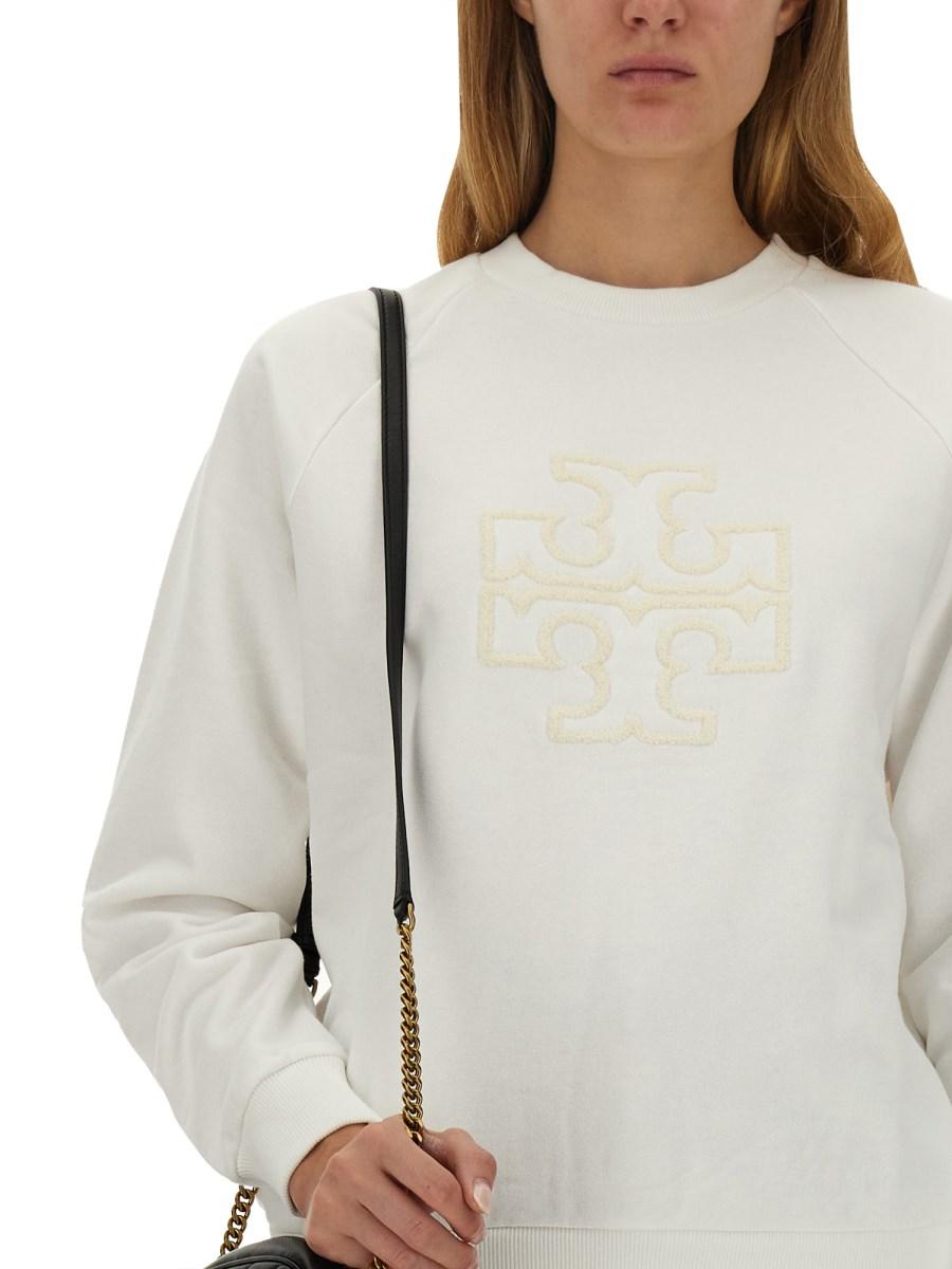 TORY BURCH FELPA CON LOGO RICAMATO