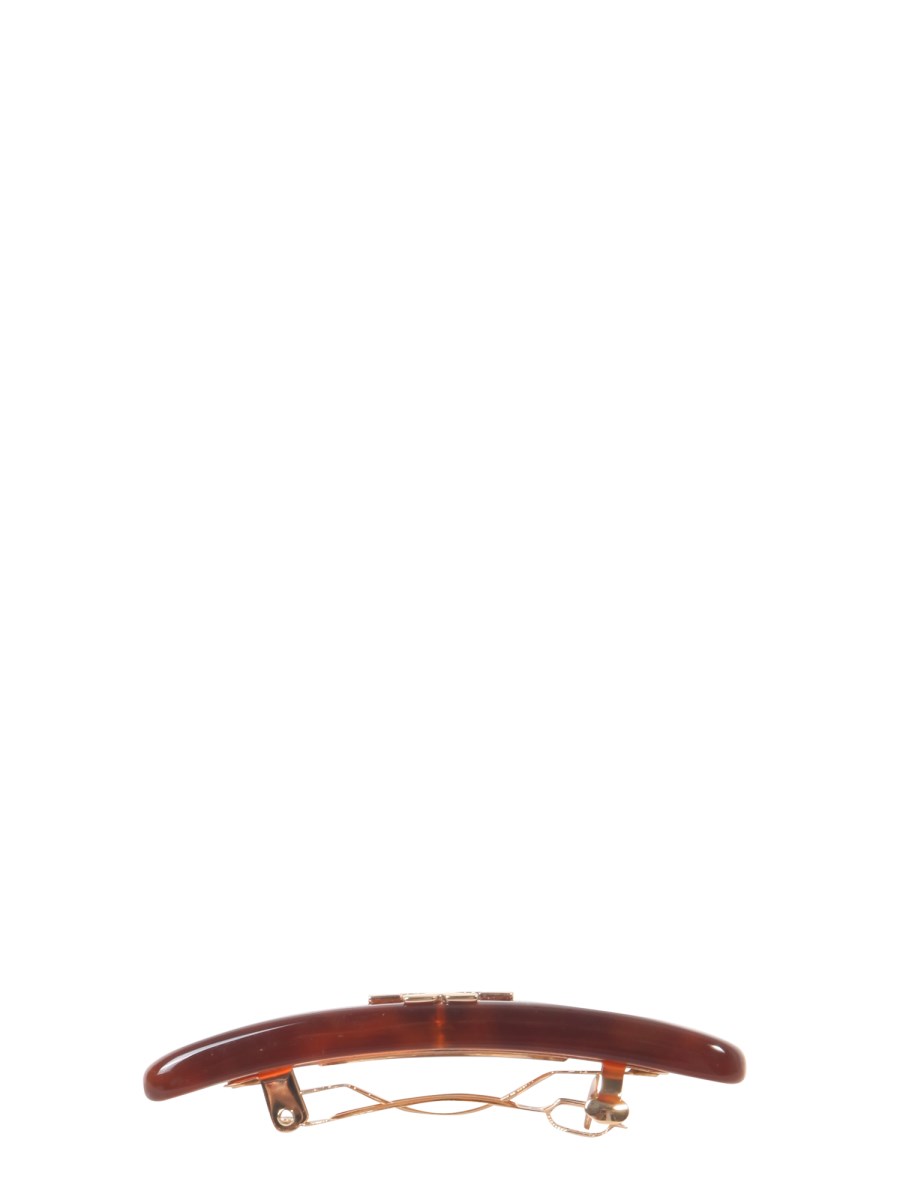 TORY BURCH FERMA CAPELLI IN RESINA CON LOGO