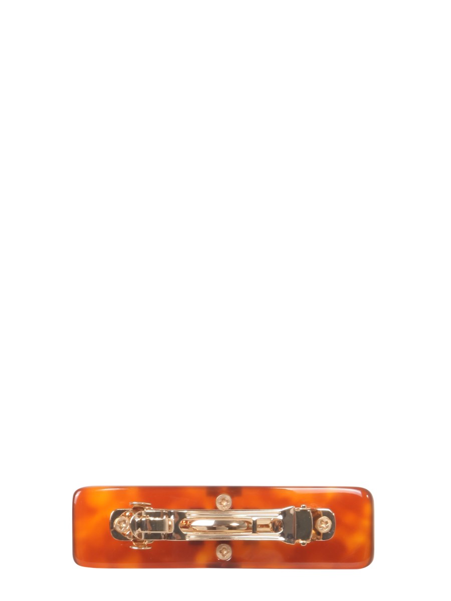 TORY BURCH FERMA CAPELLI IN RESINA CON LOGO