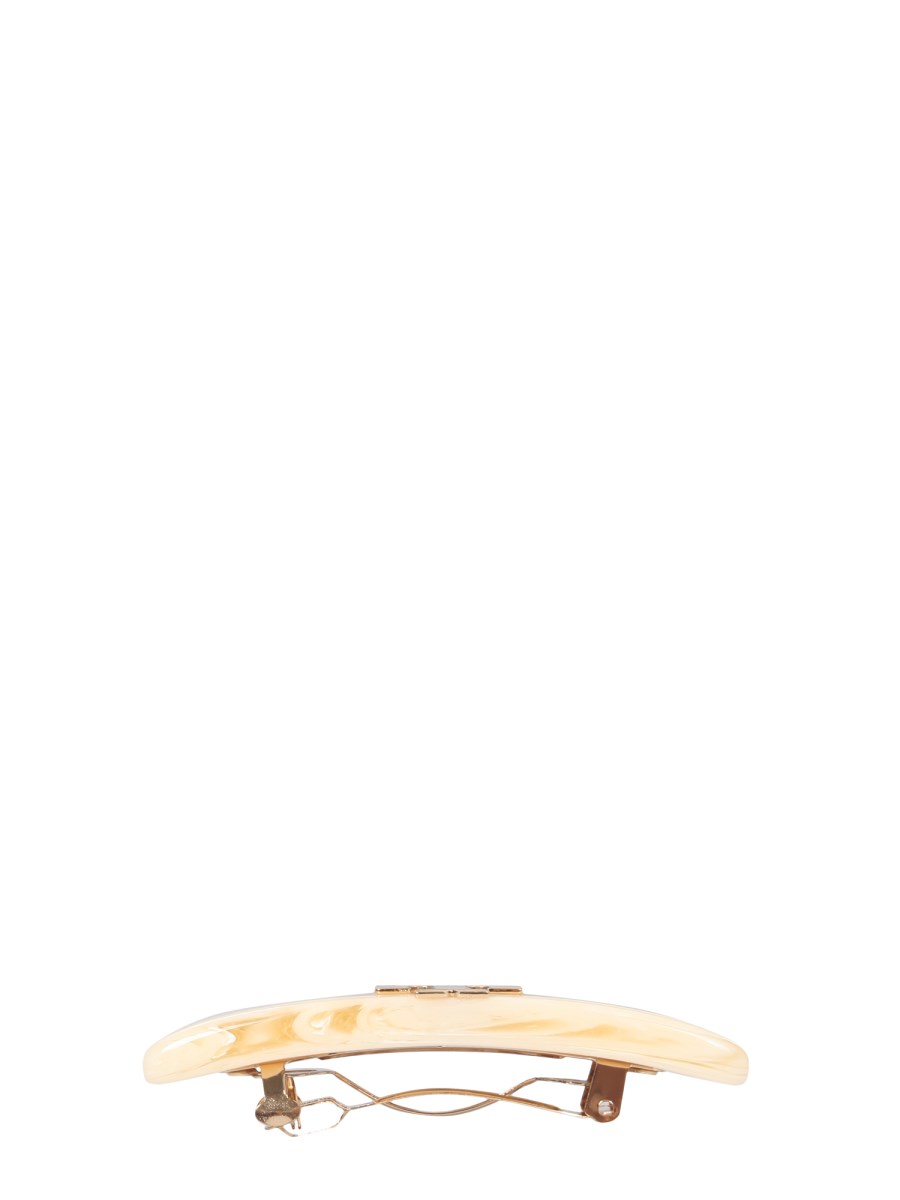 TORY BURCH FERMA CAPELLI IN RESINA CON LOGO