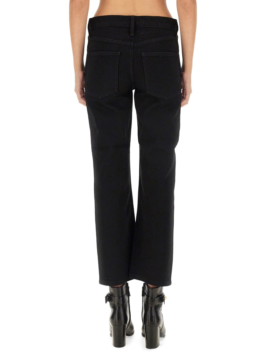 TORY BURCH JEANS CROPPED FIT IN DENIM DI COTONE