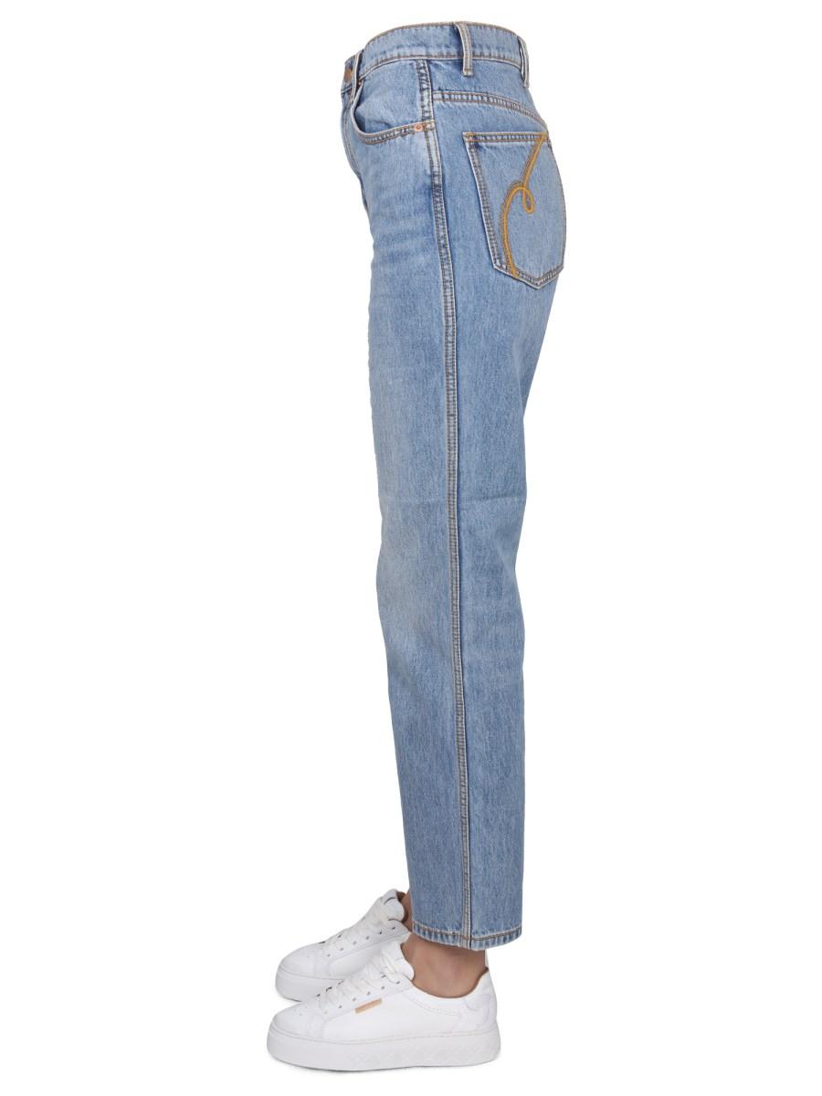 TORY BURCH JEANS STRAIGHT LEG IN DENIM DI COTONE