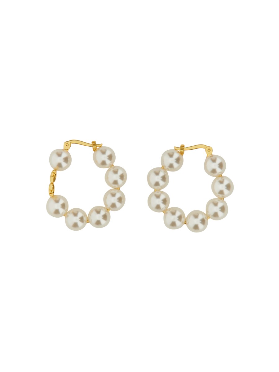 TORY BURCH ORECCHINI A CERCHIO KIRA CON PERLE