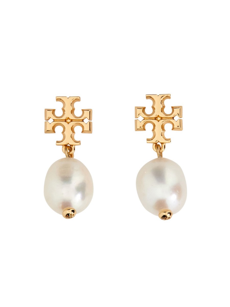 TORY BURCH ORECCHINI PENDENTI "KIRA" CON PERLA