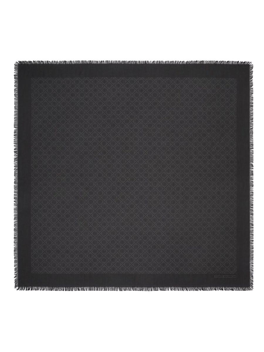 TORY BURCH SCIARPA IN MISTO LANA CON LOGO