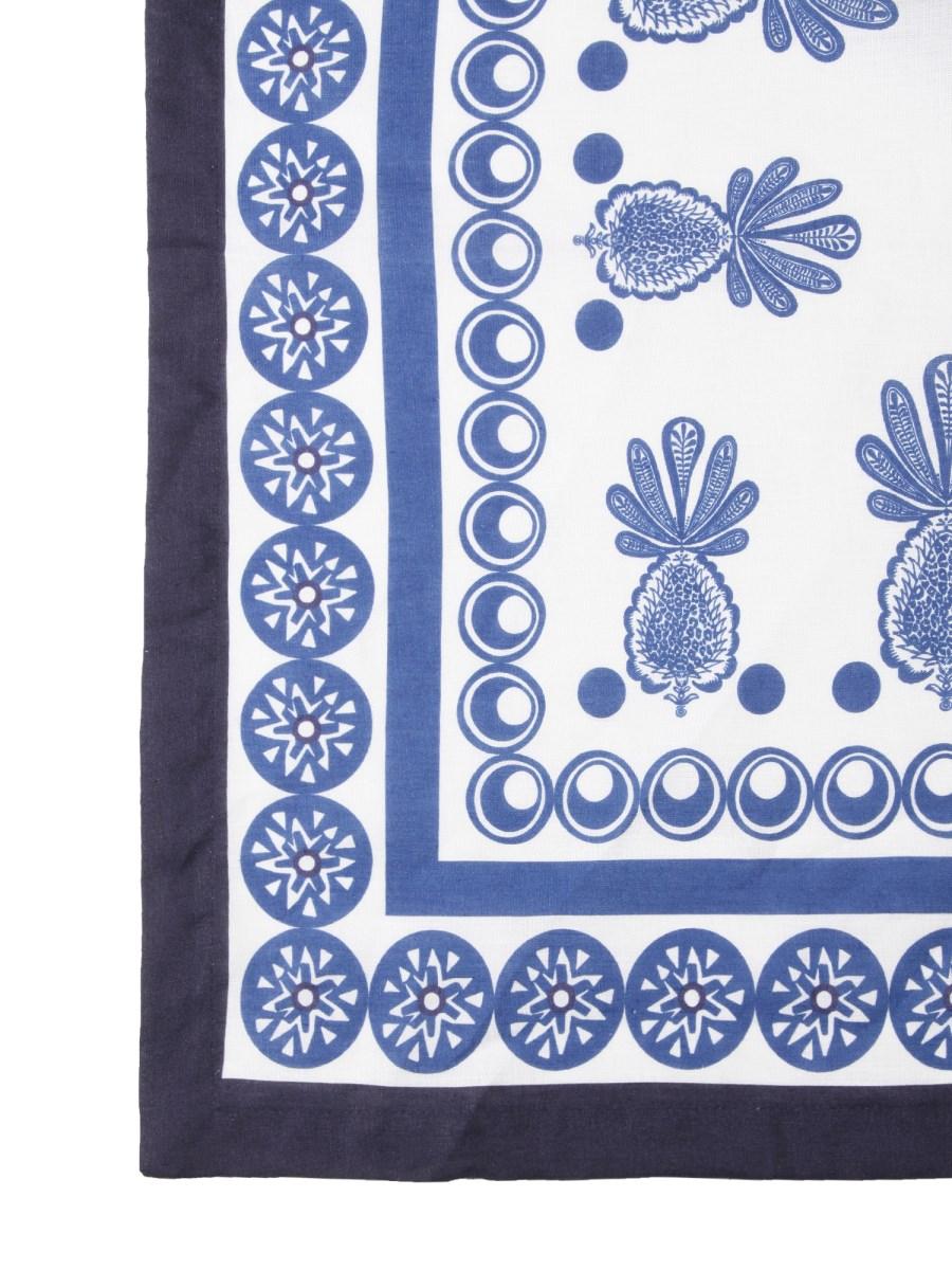 LA DOUBLEJ TOVAGLIA LARGE IN LINO CON STAMPA PINEAPPLE