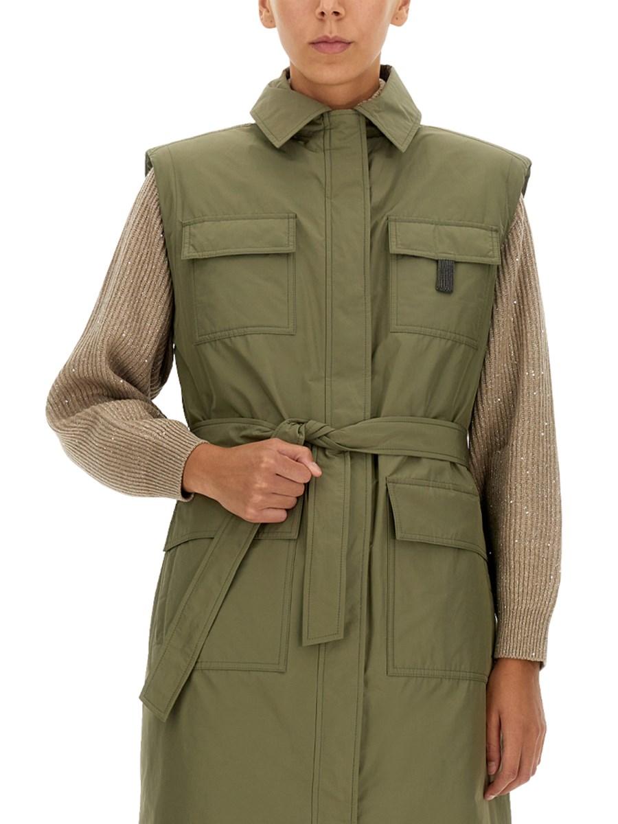 BRUNELLO CUCINELLI TRENCH IN TAFFETÀ IDROREPELLENTE