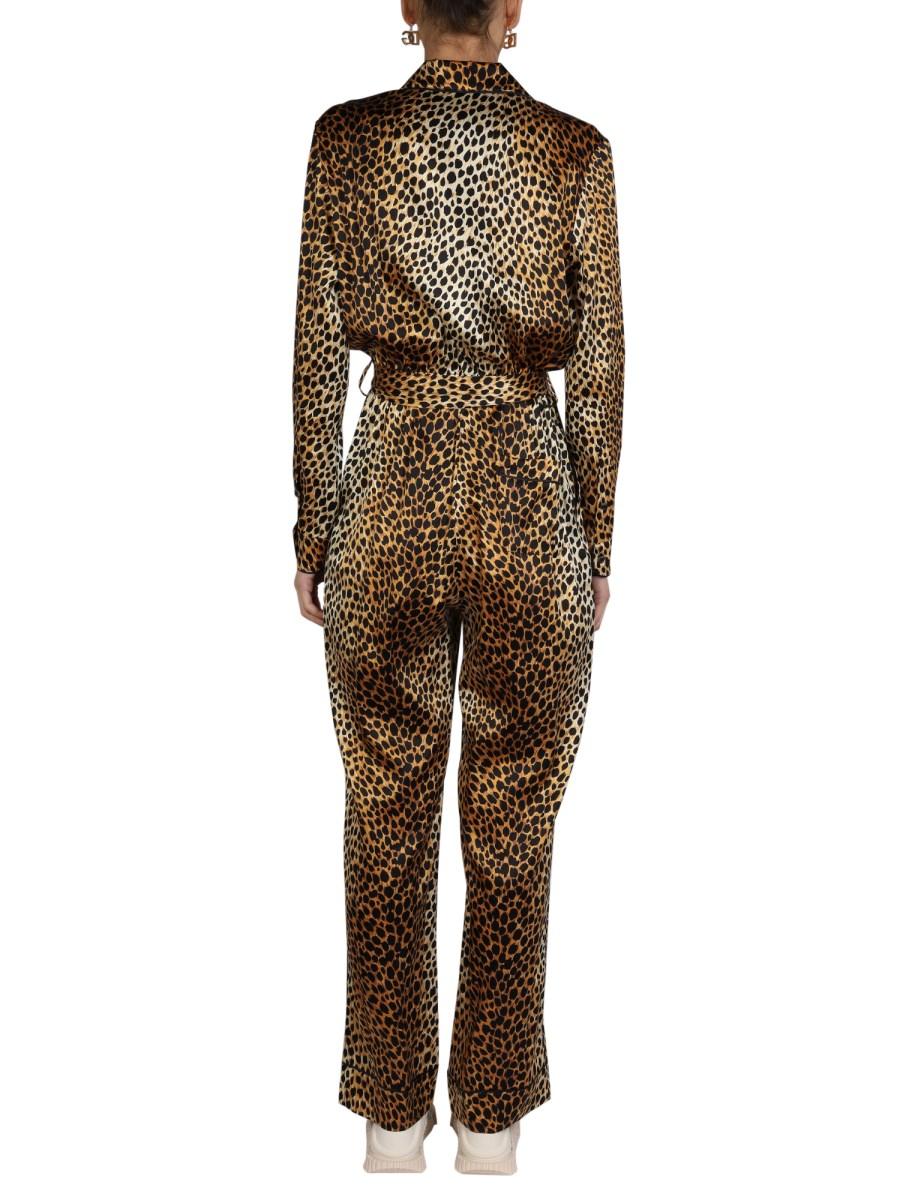 DOLCE & GABBANA TUTA IN RASO DI SETA CON MOTIVO ANIMALIER