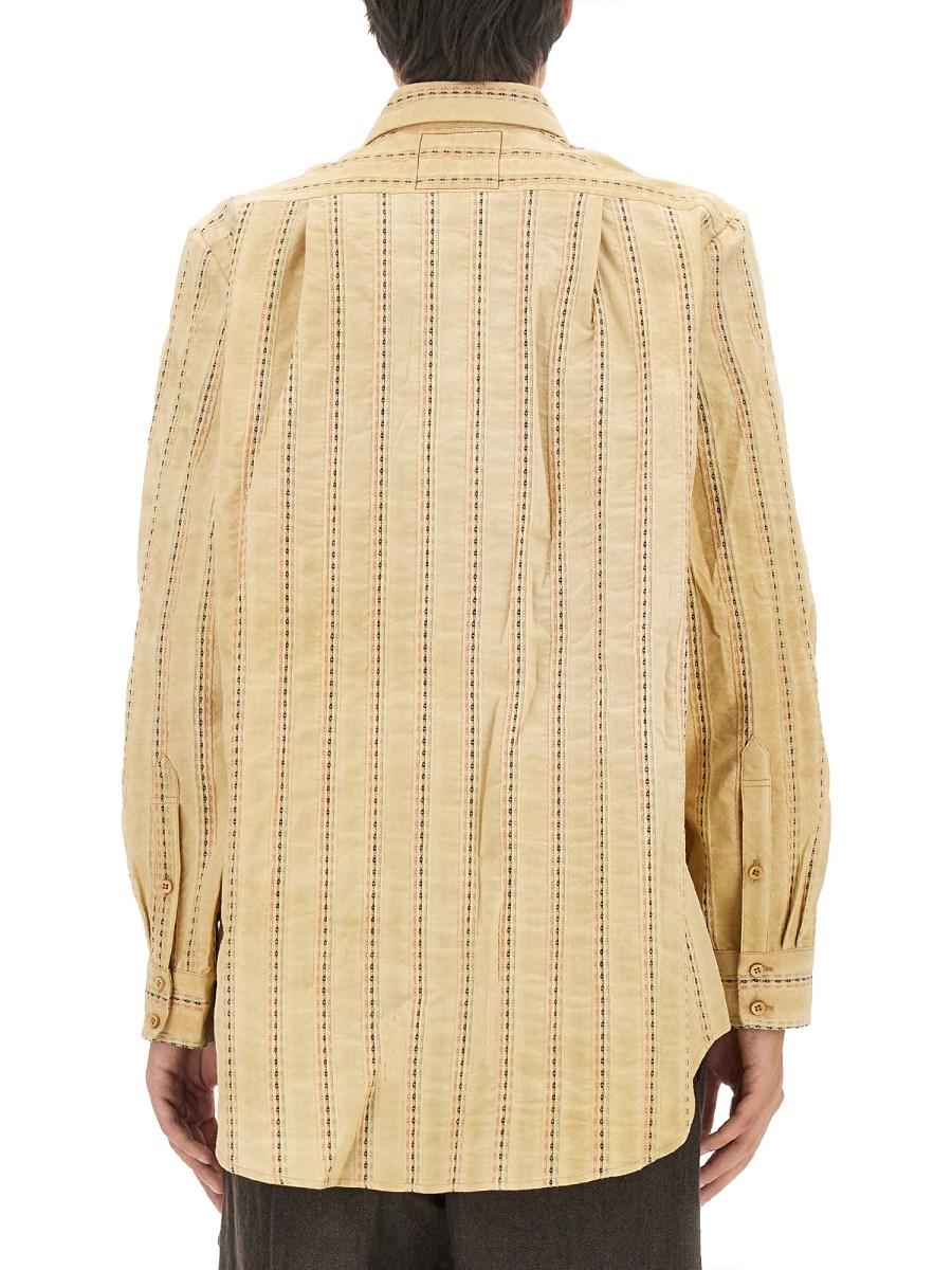 UMA WANG CAMICIA TAB IN POPELINE DI COTONE