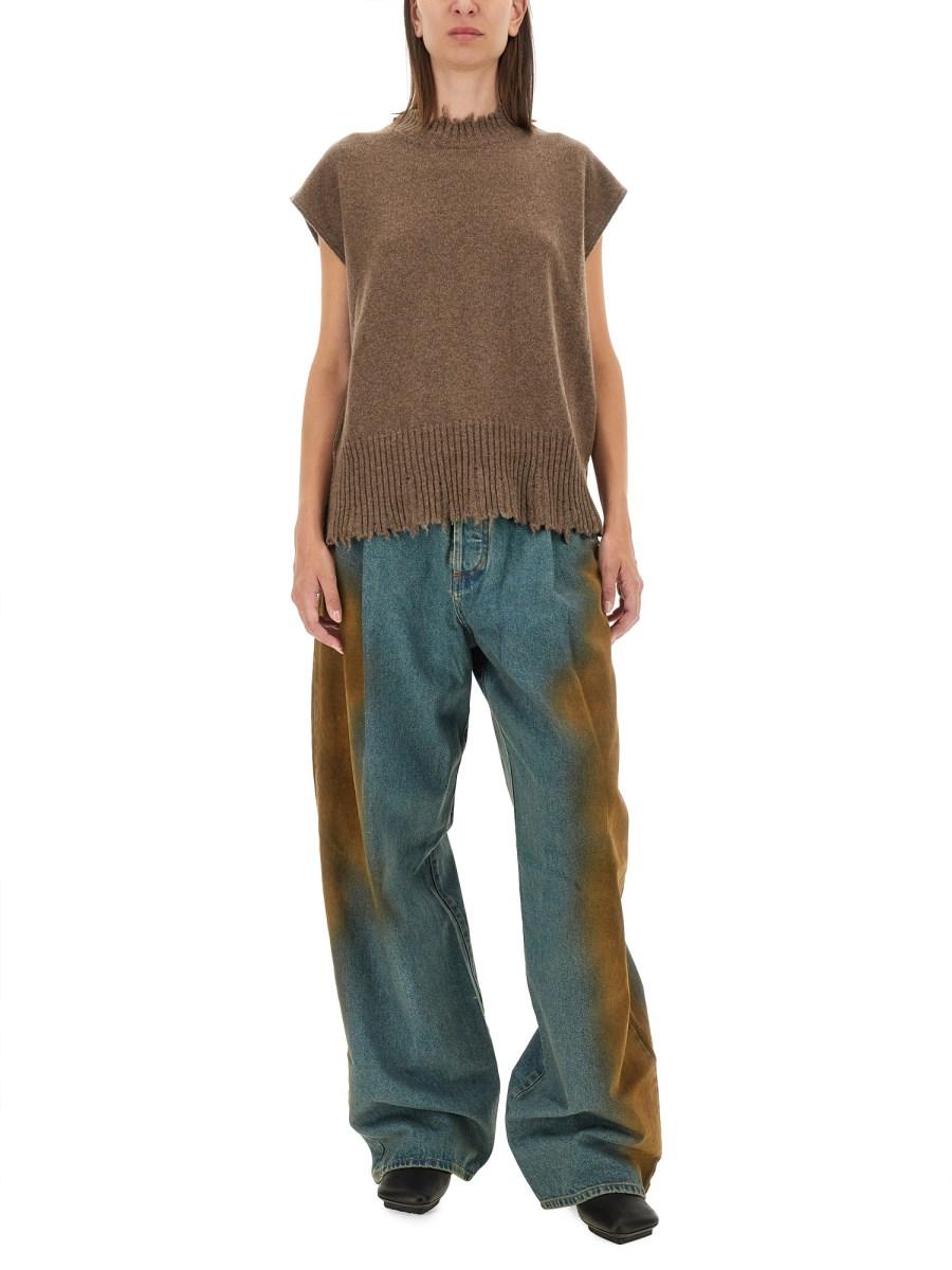 UMA WANG TOP SLV IN CASHMERE