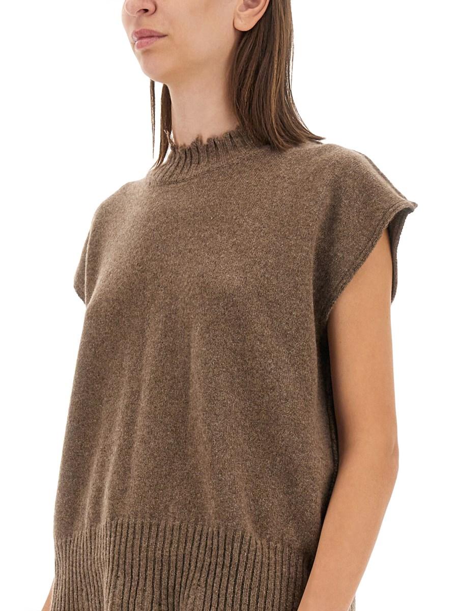 UMA WANG TOP SLV IN CASHMERE