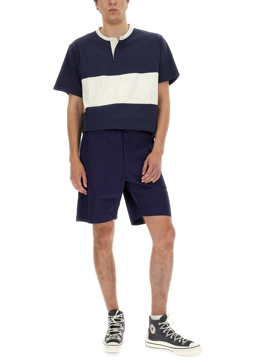 UMBRO X YMC T-SHIRT "HENLEY" IN COTONE