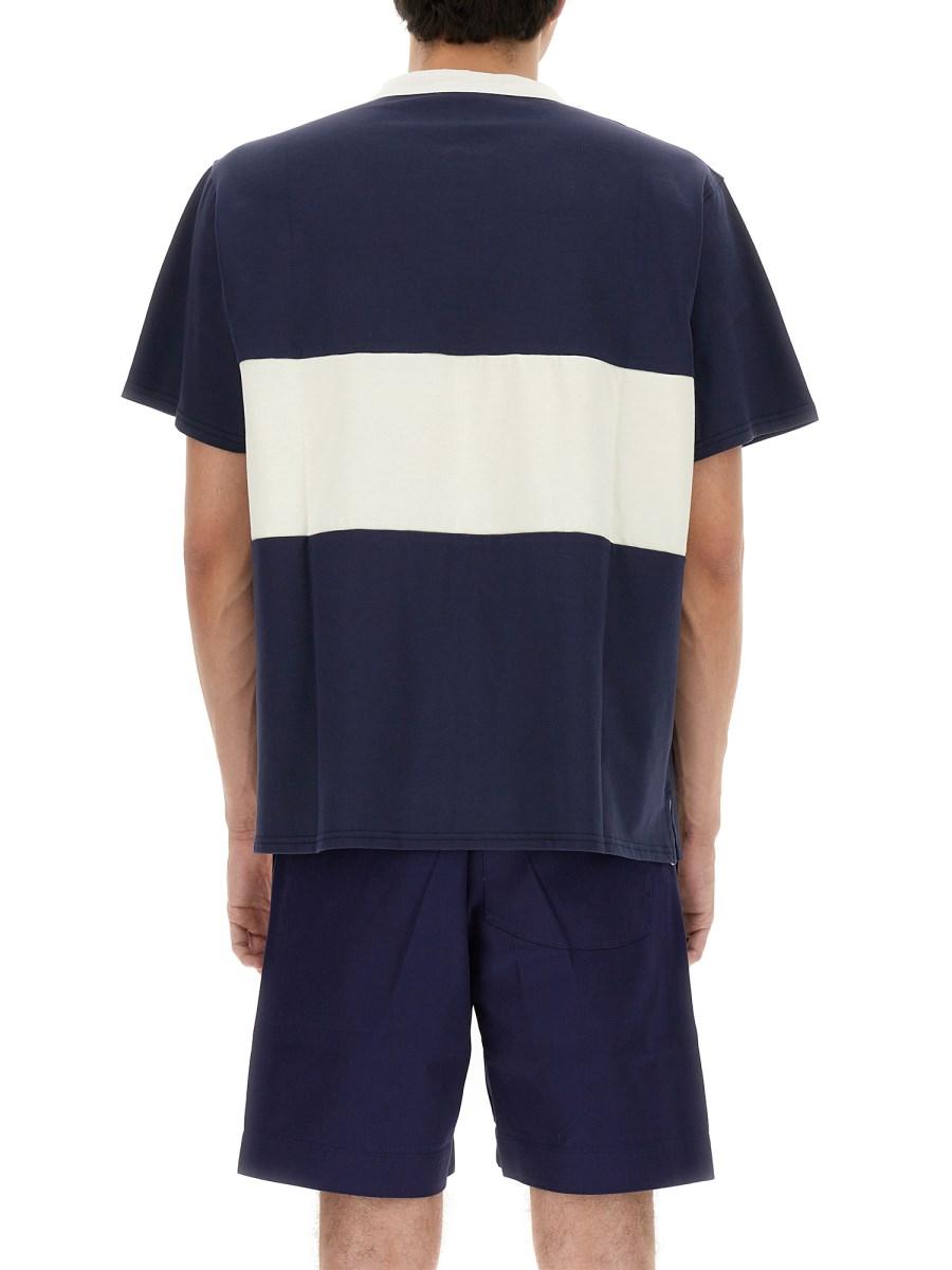 UMBRO X YMC T-SHIRT "HENLEY" IN COTONE