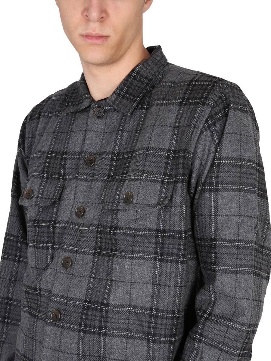 UNIVERSAL WORKS CAMICIA REGULAR FIT IN MISTO LANA