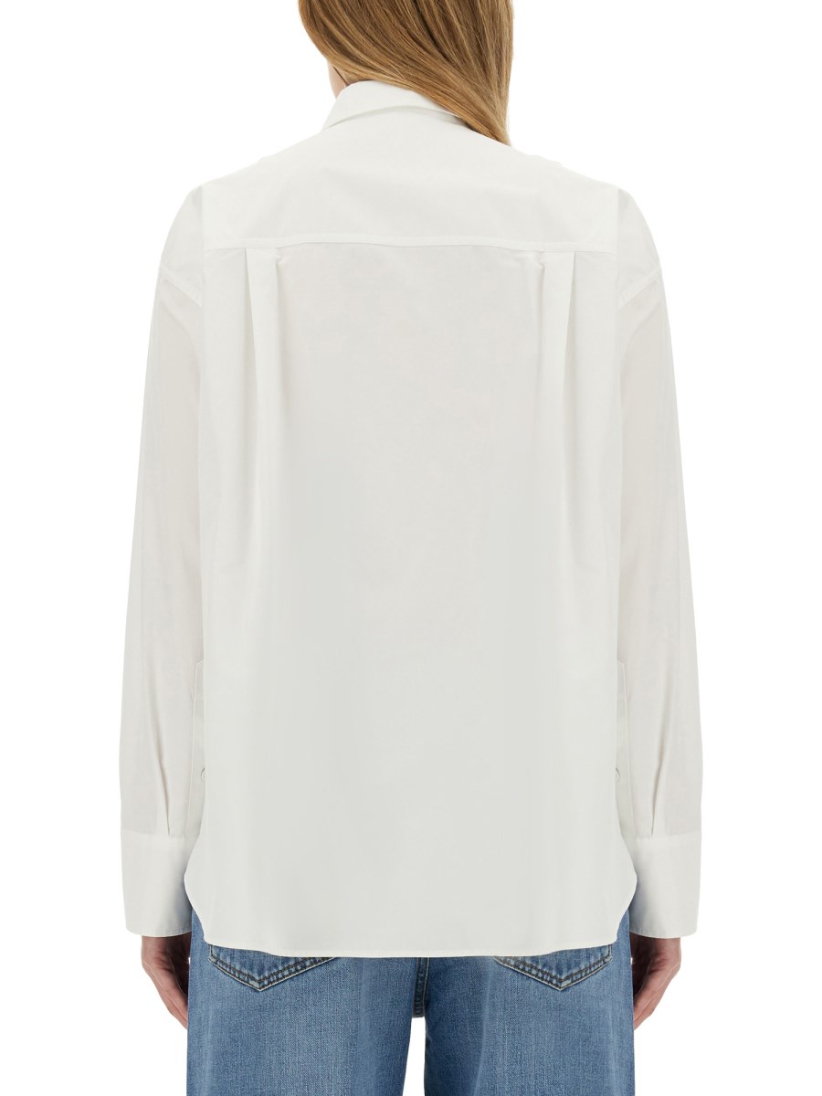 VALENTINO CAMICIA IN COMPACT POPELINE RICAMATO