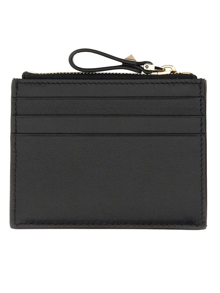 VALENTINO GARAVANI PORTACARTE "ROCKSTUD" IN PELLE