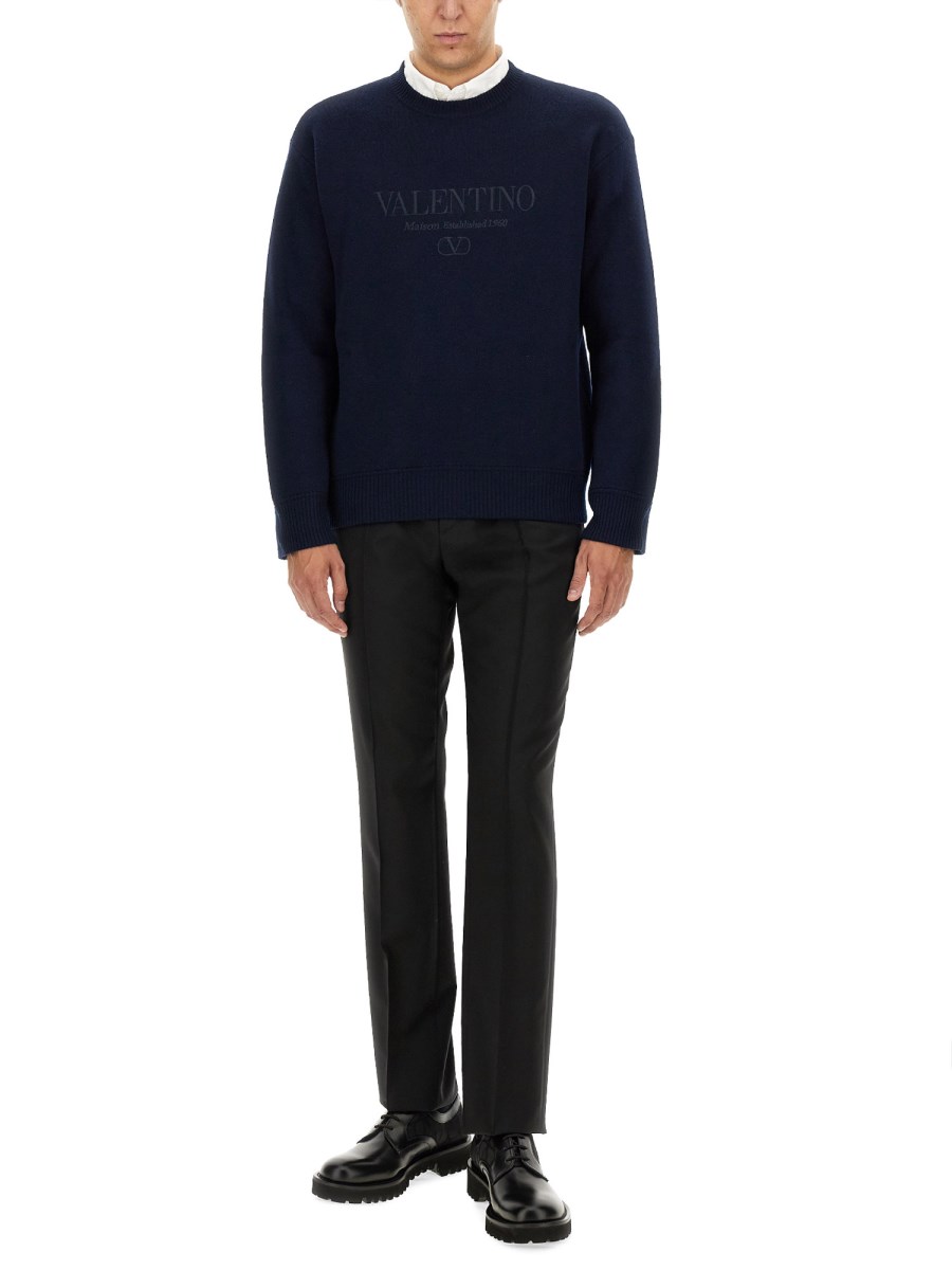 VALENTINO MAGLIA IN LANA CON LOGO