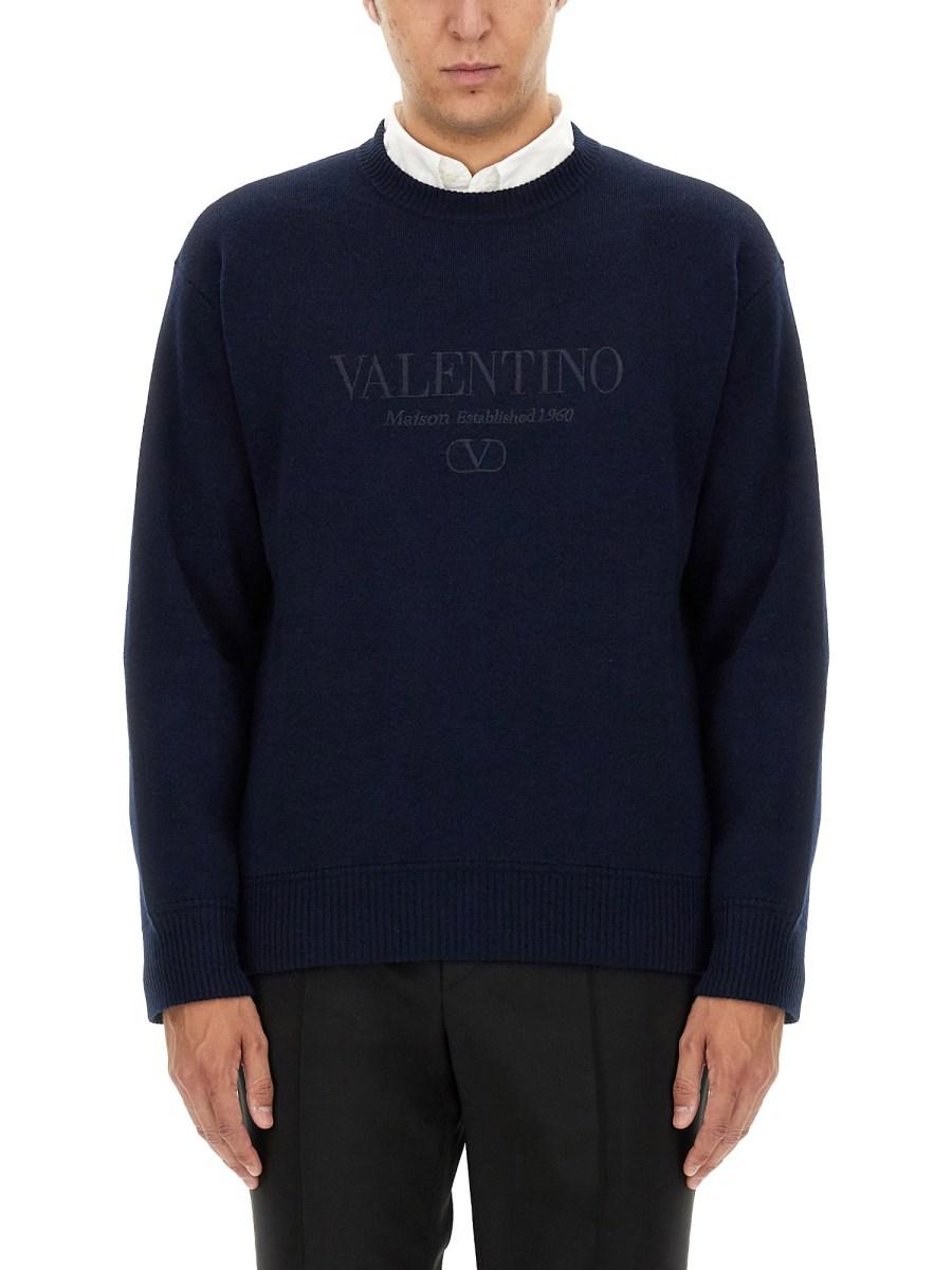 VALENTINO MAGLIA IN LANA CON LOGO