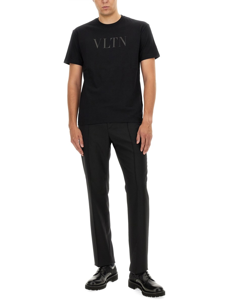 VALENTINO T-SHIRT "VLTN" IN JERSEY DI COTONE